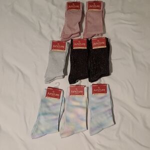 Women's Casual Socks - Pink, Black, Gray, Multicolor